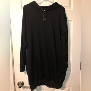 Black Hoodie Dress Size L